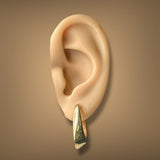 Estate 14K Y Gold 23.82mm Oval Hoop Earrings