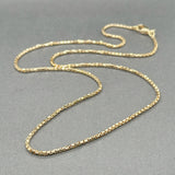 Estate 14K Y Gold 1.7mm 18” Beveled Box Chain
