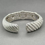 Estate Judith Ripka SS CZ Cuff Bracelet