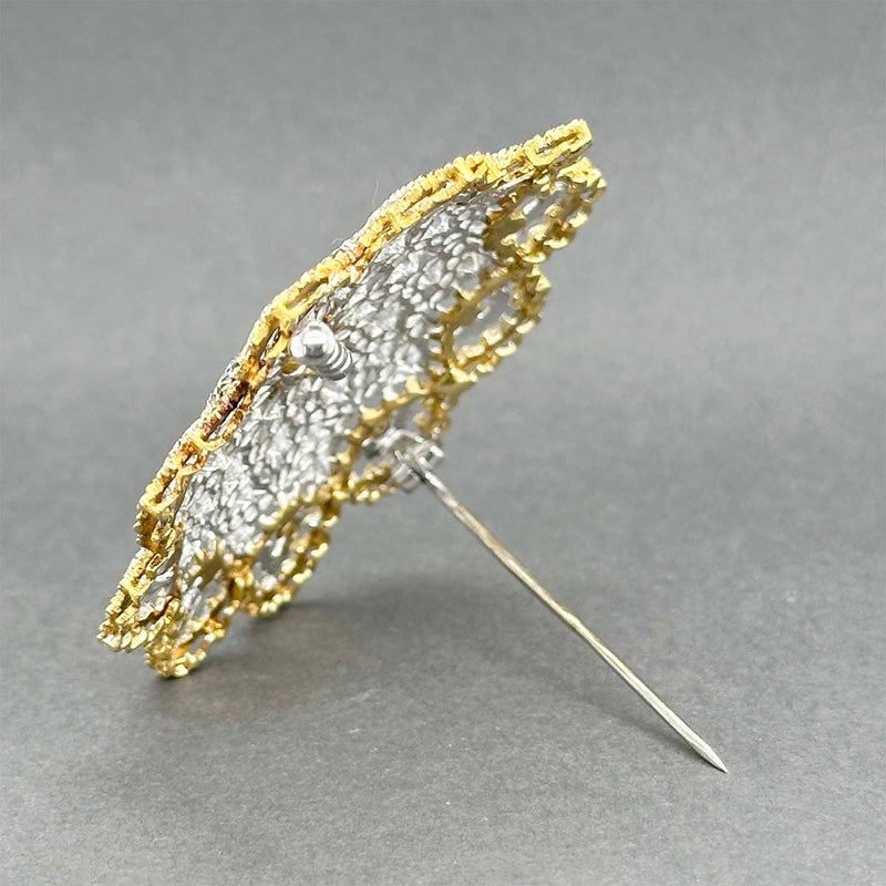 Estate 18K TT Gold 2.68ctw Fancy Yellow -F-G/VS2-SI1 Diamond Pin