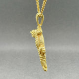 Estate Barry Keiselstein 18K Y Gold Alligator Pendant