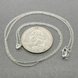 Estate 14K W Gold 0.10ct G/SI1 Diamond Solitaire Necklace