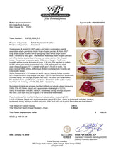 Estate 18K Y Gold 2.97ctw Ruby Heart Pendant