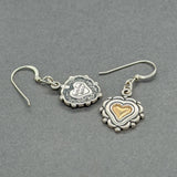 Estate SS 14 Heart Dangle Earrings