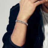 SS 8" 10mm Solid Cuban Link Chain Bracelet
