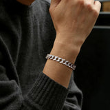 SS 8" 10mm Solid Cuban Link Chain Bracelet