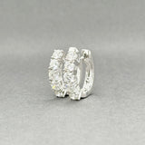 Estate 14K W Gold 1.42ctw H-I/VS2 Diamond Huggie Earrings