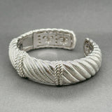 Estate Judith Ripka SS CZ Cuff Bracelet