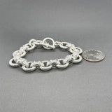 Estate Judith Ripka SS CZ Circle Link Bracelet