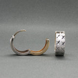 Estate 14K TT Gold 16.60mm Huggie Earrings