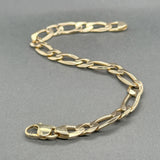 Estate 14K Y Gold 8.9mm Figaro Bracelet