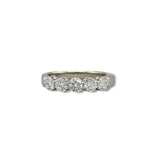 14K W Gold 1.00ctw G/I1 5 Round Diamond Ring