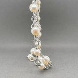 Estate David Yurman SS Freshwater Pearl Station 40.5” Necklace