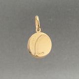 Estate 18K Y Gold 16mm Religious Medal Pendant