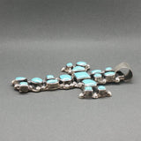 Estate SS Turquoise Cross Pendant