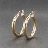 Estate 14K Y Gold 25.17mm Hoop Earrings