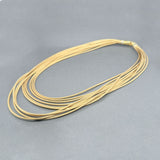 Estate 18K Y Gold 10 Strand Wheat Necklace