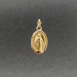 Estate 14K Y Gold 17.3mm Miraculous Medal Pendant