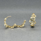 Estate 14K Y Gold Bubble Huggie Earrings