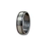 Tantalum 6mm Band with Platinum Center Inlay 9