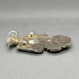 Estate Zuni SS Onyx, Mother of Pearl, Turquoise, Coral Bird Pin/Pendant