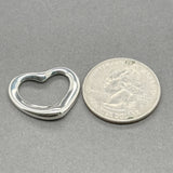 Estate Tiffany & Co. SS Peretti 22mm Open Heart Pendant