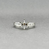 Estate 14K W Gold 0.31ctw G-H/VS2-SI1 Diamond Eng. Ring Semi-Mount