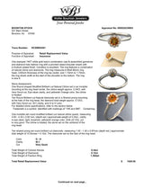 Estate 14K W Gold 0.34ct Citrine & 0.12ctw Diamond Ring