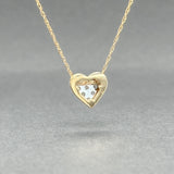 Estate 14K Y Gold 0.08ctw G/SI1 Diamond Heart Pendant
