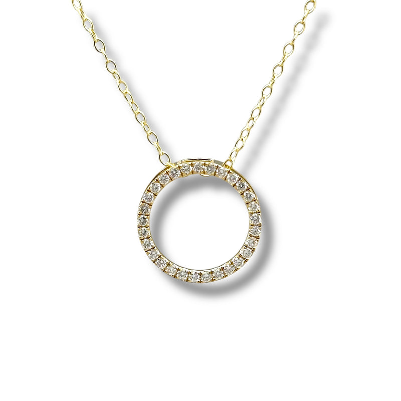 YGP Sterling 0.25ct  F-G/VS2 Lab Created Diamond Circle Pendant