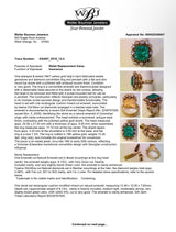 Estate 18K Y Gold 8.13ct Emerald & 2.06ctw Diamond Ring/Pendant GIA