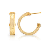 Brass YGP Cleopatra Classic Medium Hoop Earrings
