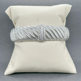 Estate Judith Ripka SS CZ Cuff Bracelet