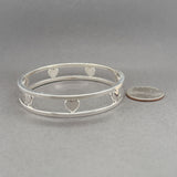 Estate Tiffany & Co. SS Cut Out Heart Bangle Bracelet