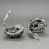 Estate Roberto Coin 18K W Gold 15.13ctw Onyx & Diamond Earrings