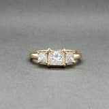 Estate 14K Y Gold 1.38ctw Princess Cut Diamond Eng. Ring