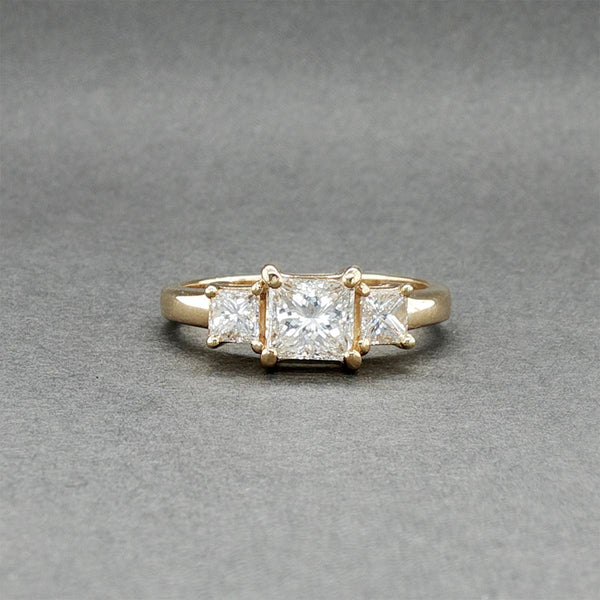 Estate 14K Y Gold 1.38ctw Princess Cut Diamond Eng. Ring