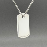 Estate Tiffany & Co. SS Makers Dogtag Pendant