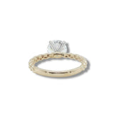 14K Y Gold Braided Band Solitaire Engagement Ring Mounting