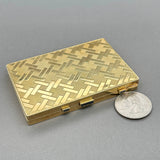 Estate Antique Cartier 18K Y Gold 0.74ctw Sapphire Makeup Compact