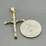 Estate 14K TT Gold 44.7mm Crucifix Pendant