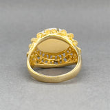 Estate 18K Y Gold 3.54ct White Opal Ring