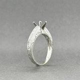 Estate 18K W Gold 0.60ctw H/SI1-2 Diamond Eng. Ring Semi-Mount