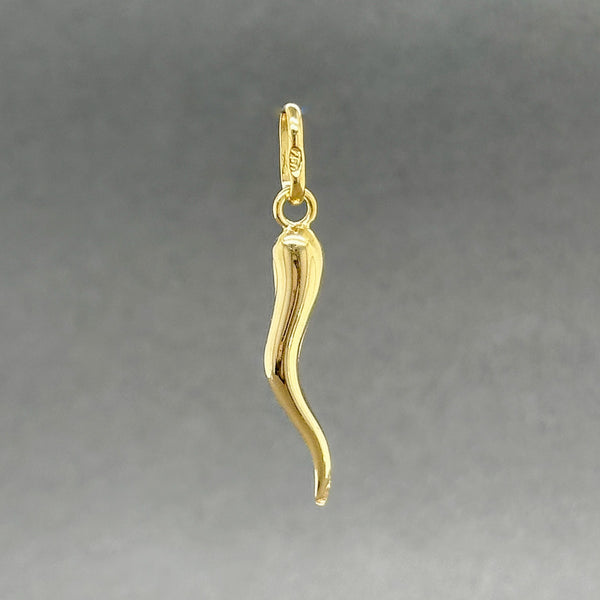 Estate 18K Y Gold 26.90mm Italian Horn Pendant