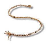 18K R Gold 1.00ctw G/SI1 Diamond Tennis Bracelet