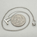 Colgante SS con inicial "F" lateral