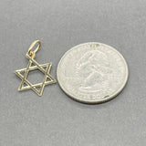 Estate 14K Y Gold 22.2mm Star Of David Pendnat