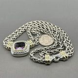 Estate David Yurman SS 14 12.68ct Amethyst Albion Double Necklace