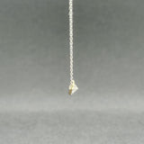 Estate 14K W Gold 0.32ct I/I1 Diamond Solitaire Necklace
