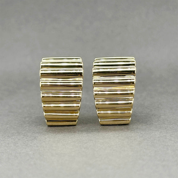 Estate Tiffany & Co. 18K Y Gold Vintage Ribbed Earrings